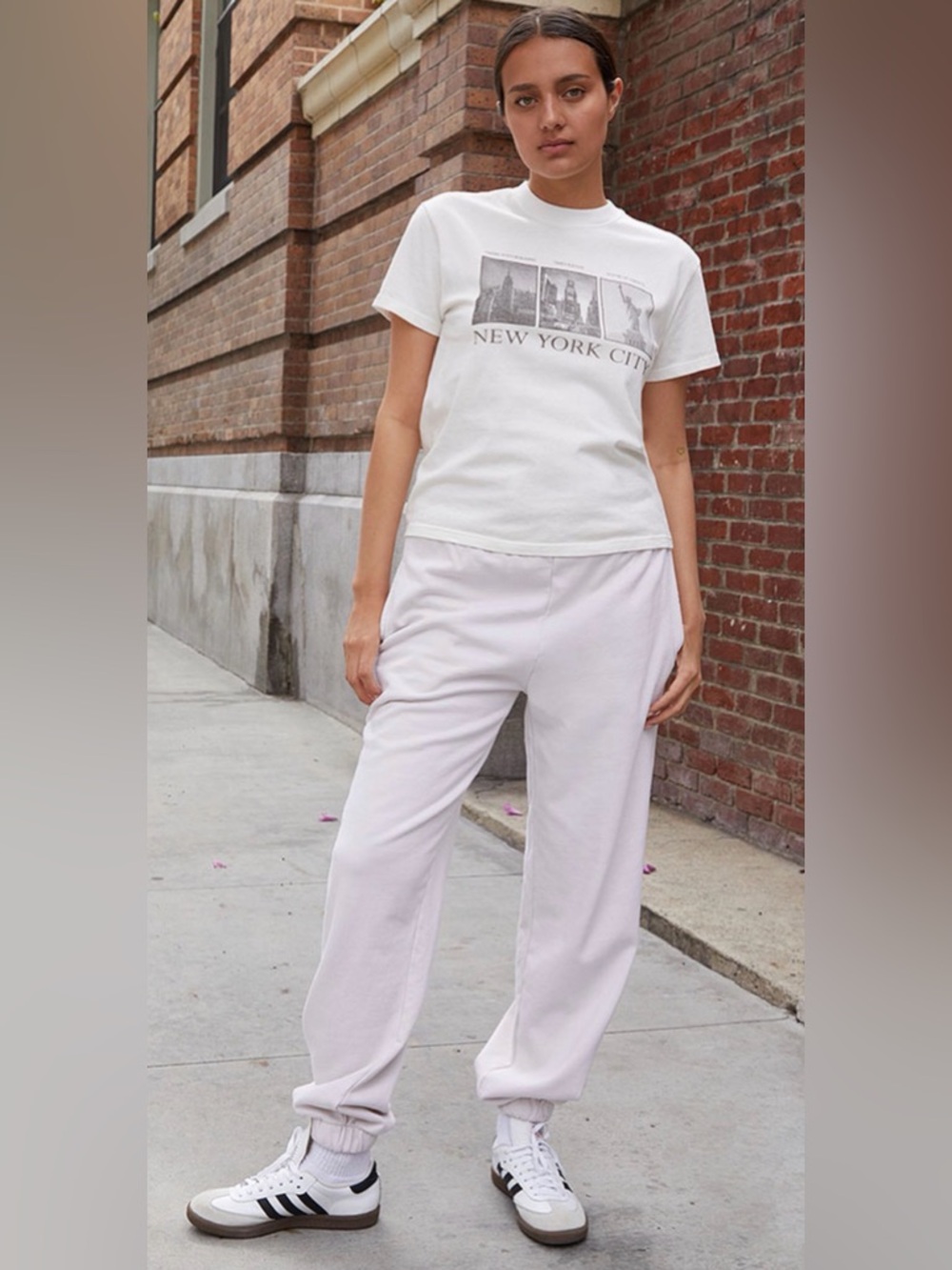 Brandy Melville x John Galt at PacSun sweatpants pale creamy pink